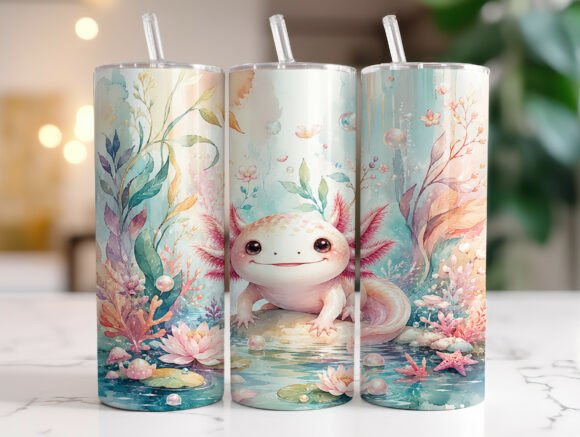 Axolotl Sublimation Tumbler Wraps Graphics Review