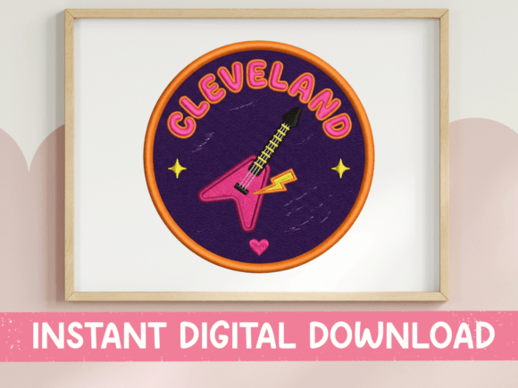 Cleveland Rock Guitar SVG: T-Shirt Designs & Graphics