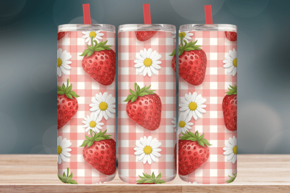 Coquette Strawberry Floral Tumbler Wraps Graphics Review