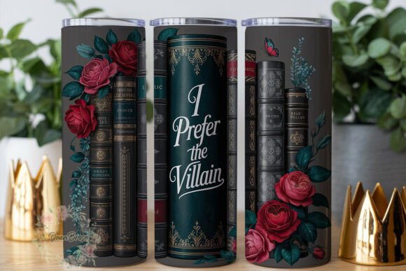 Dark Academia Rose Books Tumbler Wrap Graphics Review