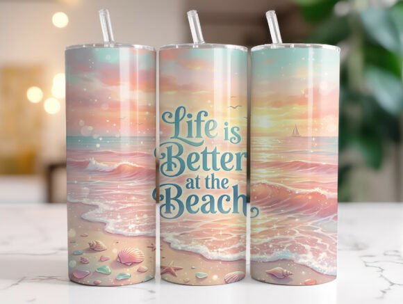 Life Is Better at the Beach Tumbler Wrap Graphics Review