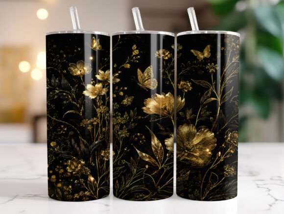 Luxury Gold Floral Butterfly Tumbler Review