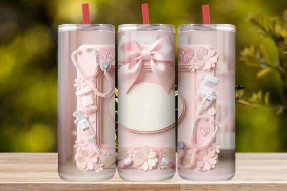 Nurse Tumbler Wrap PNG Graphics & Tumbler Wraps