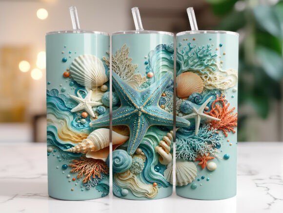 Ocean Seashell Tumbler Wrap Graphics Review