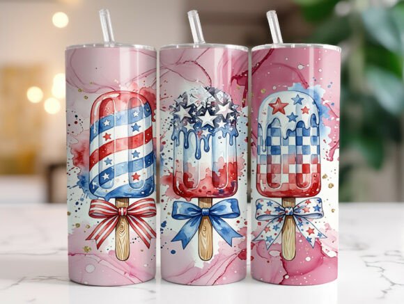 Patriotic Popsicle Tumbler Wrap Graphics Review