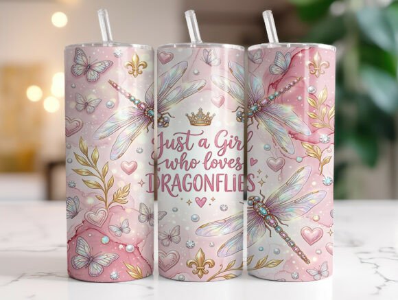 Pink Dragonfly Quote Skinny Tumbler Wrap Review
