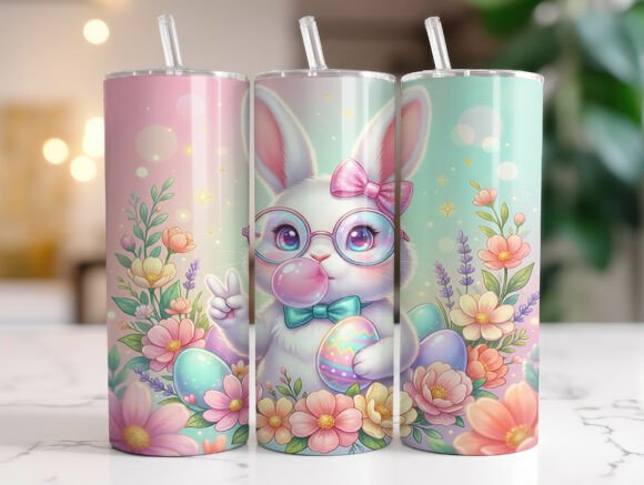Spring Floral Easter Bunny Tumbler Design Review