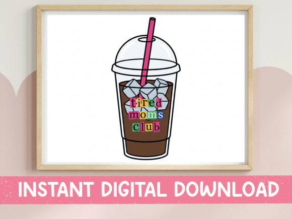Tired Moms Club SVG Iced Coffee: Graphics & T-Shirt Designs Review