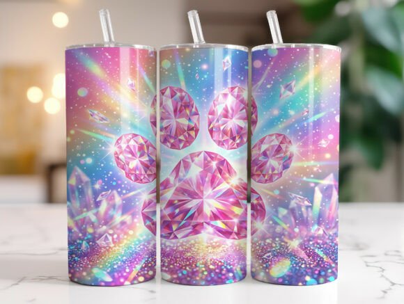Tumbler Wraps & Graphics: Sparkling Paw Print Review