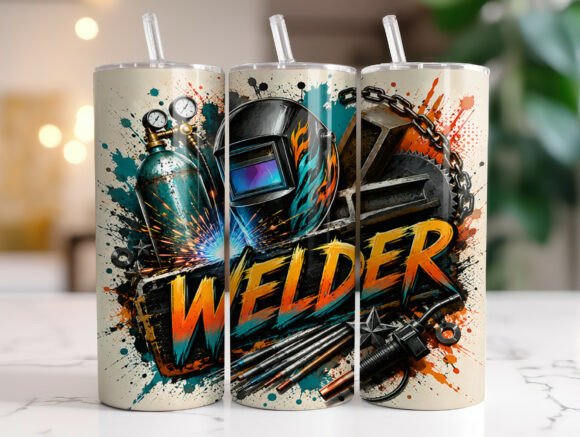 Welder Industrial Metal Tumbler Wraps Graphics Review